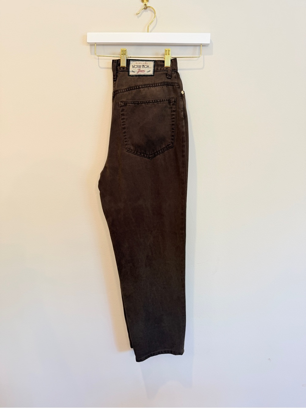 Vintage 90s Votre Nom Made in France Brown High Rise Mom Jeans